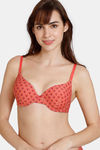 Zivame Zellij Dreams Push-Up Wired Medium Coverage Bra - Spiced Coral — thumbnail 1